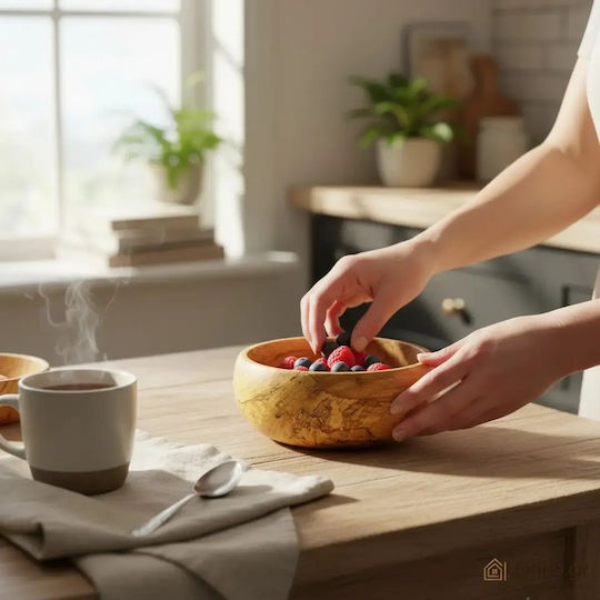 Serving Bowl for Dip Round Wooden with Diameter 16cm bl612