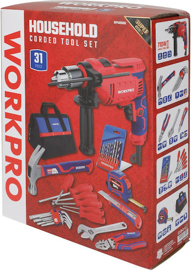 WorkPro Power Tool Set with Case 39pcs