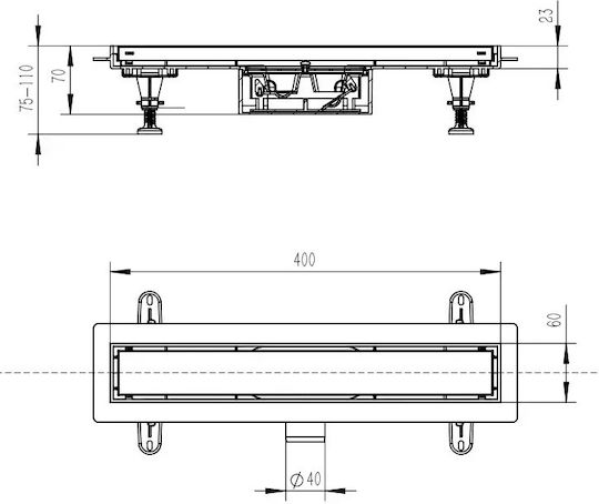 Acquanet Stainless Steel Floor Channel