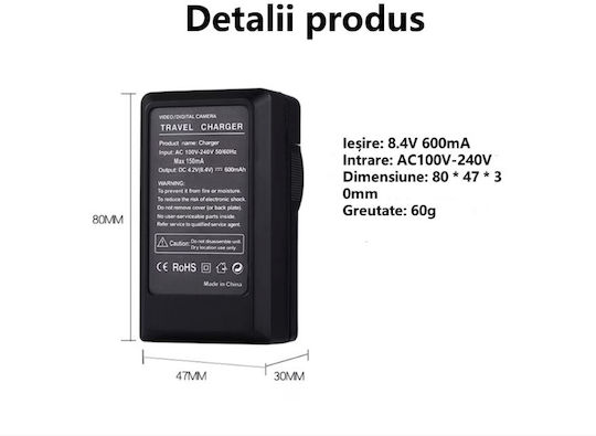 Încărcător Compact Profesional Baterii Seria Np-f Np-f550 F570 F750