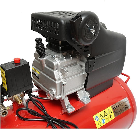 Breckner Einphasiger Luftkompressor mit Leistung 2,5hp und Luftkammer 50lt