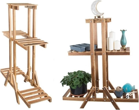Wooden Brown Plant Stand