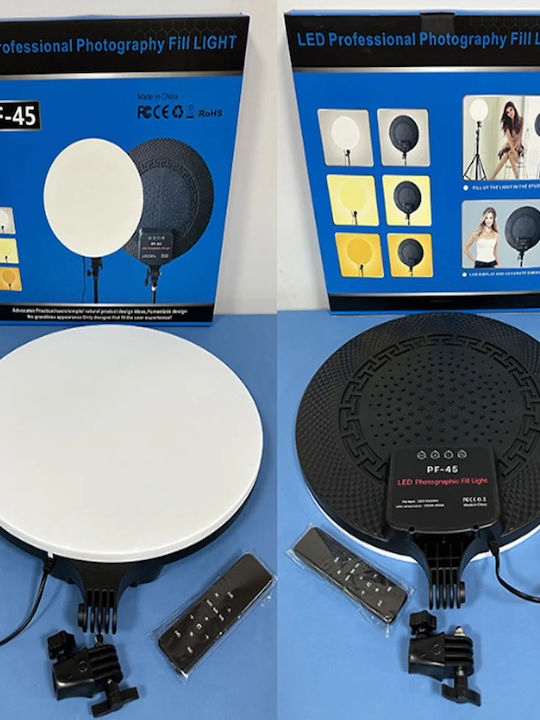 Round LED Panel with Warm White Light 3000K