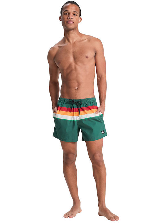 Everyday Men's Swim Shorts Green with Patterns