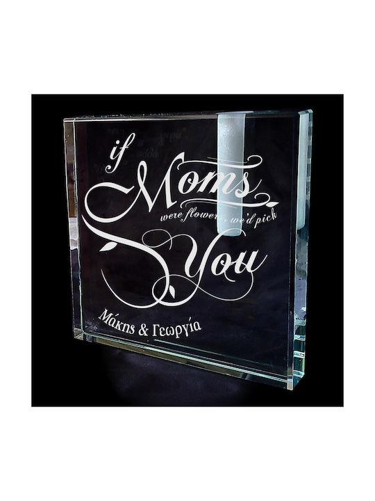 Diodoro Diodoro Dekorative Glasvase If Moms Were Flowers I’d Pick You Rosa (Personalisiert)