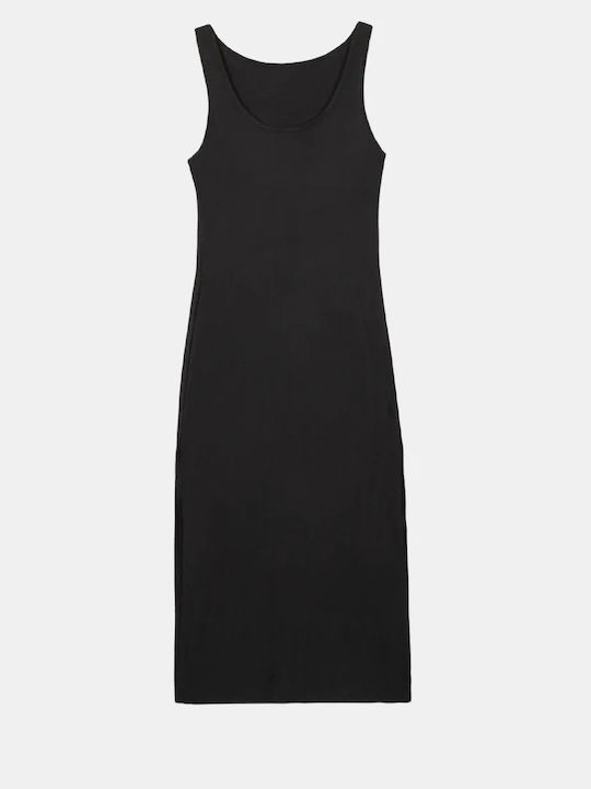 Sommer Midi Damenkleid mit Tränen Schwarz