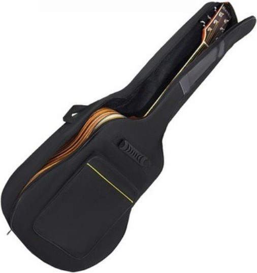 Valiză Pentru Chitară Acustică Clasică Rezistentă Cu Mâner Lateral Și Frontal Buzunar Pentru Partituri Impermeabilă Din Material Oxford Lavabilă La 30°C Dimensiuni 107 X 41,5 X 10 Cm Neagră