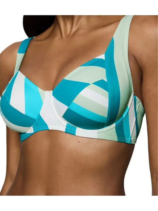 Summer Mix & Match Bikini Sutien Animal Print White, Pistachio, Petrol