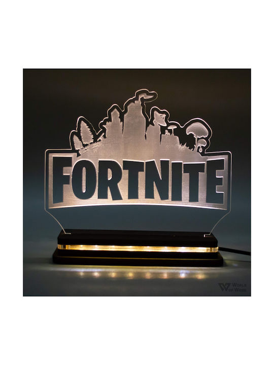 World of Wood Led Kids Decorative Lamp Fortnite Multicolor 18x15cm