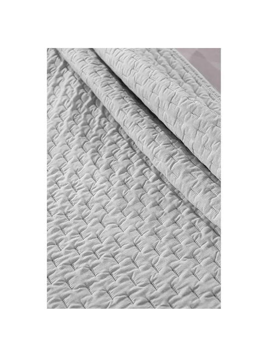 Guy Laroche Arden Tagesdecken Set Halbdoppel Microfiber Rauch 180x240cm 2Stücke