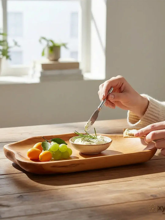 Wooden Beige Serving Platter 40x25cm pl624.021 Wooden Beige Serving Platter 40x25cm pl624.021