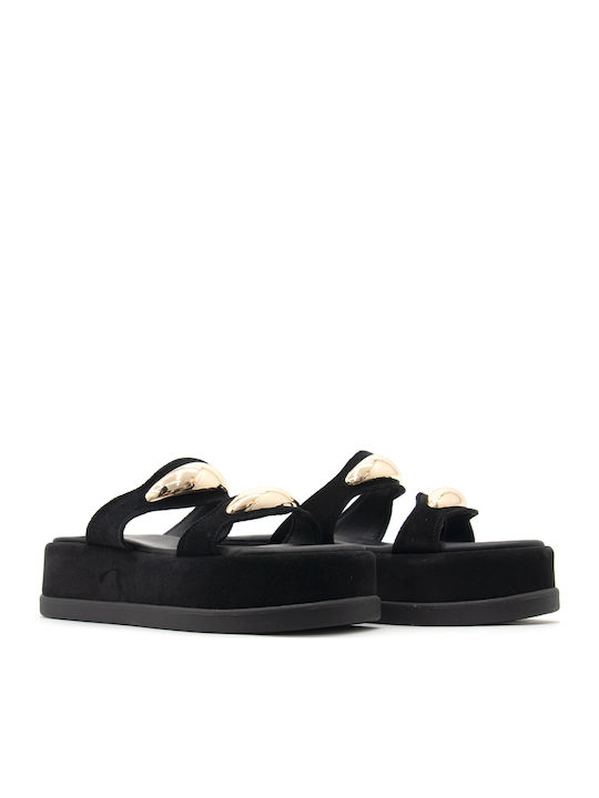 Γυναικεία Σανδάλια Flatforms Μαύρα