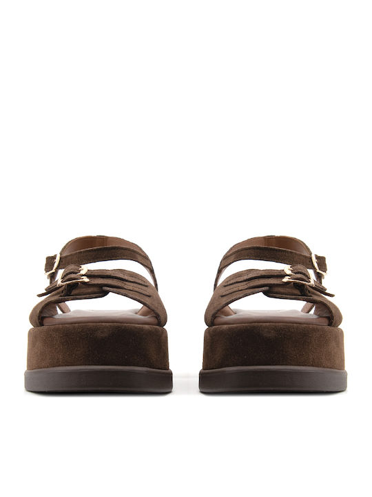 Mariella Fabiani Flache Sandalen Für Damen Flatforms Braune