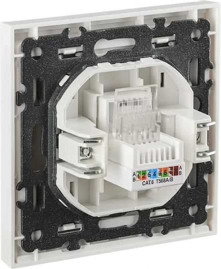 Rl45 Cat6a Socket Black Slim Line Elbulgaria 33550 Bk