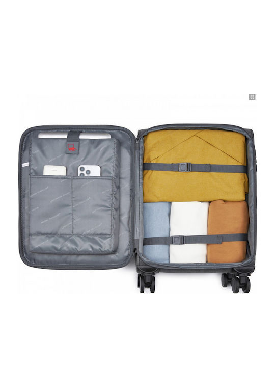 Miss Lulu British Traveller Μεγάλη Βαλίτσα Ταξιδίου Grey με 4 Ρόδες Ύψους 75εκ.