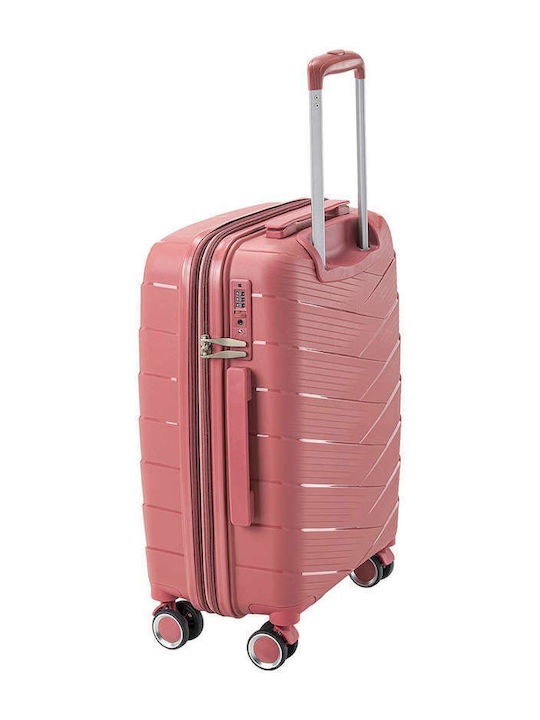 RCM Cabin Travel Suitcase Pink with 4 Wheels Height 55cm 809-20 RED