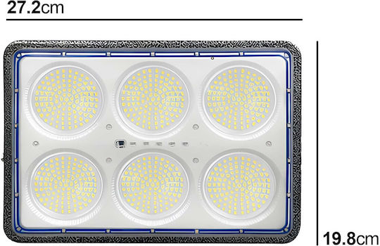 Avizar Led Solar Floodlight 19w 20w Solar Panel Automatic Detection Grey