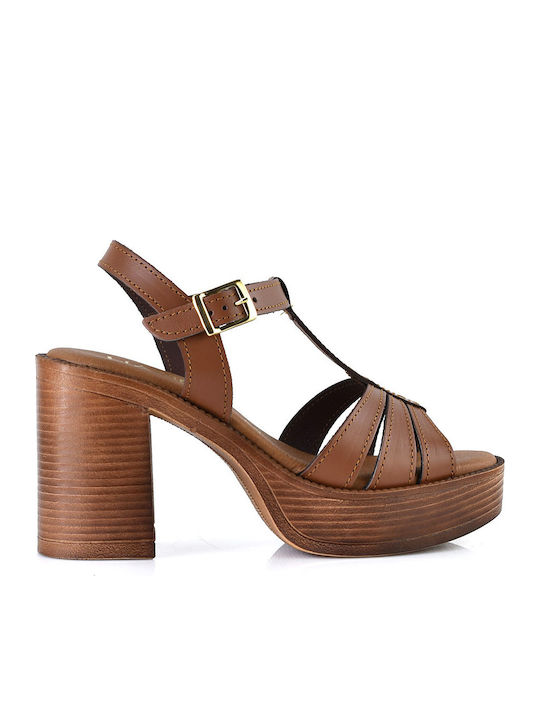Leather Tabac Brown Sandals
