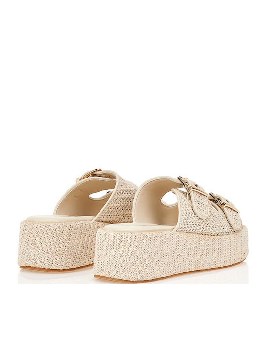 Sommer Damenplattformen Beige