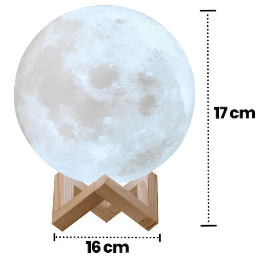 Techkidz Kinder Tischlampe Mond Reise Modell Weiß Blau