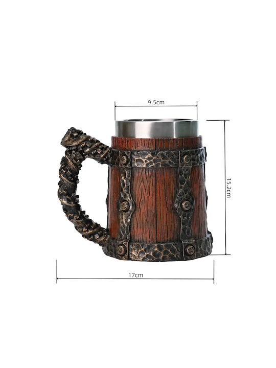 Glass Beer / Cocktail/Drinking / Water / Coffee/Freddo from Inox Steel in Brown Color ac10031