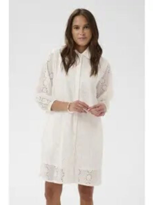 Summer Shirt Dress White