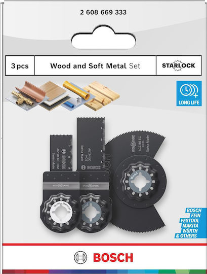 Set Lame Bosch Starlock Wandsm 3 Bucăți