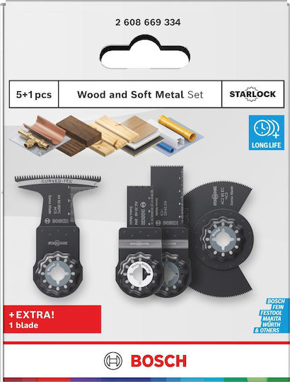 Set Lame Bosch Starlock Wandsm 6 Bucăți