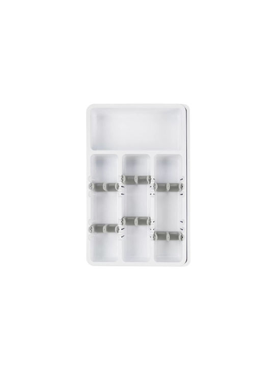 Tăvi Pentru Tacâmuri De Sertar Din Plastic 24x41x38cm Albă