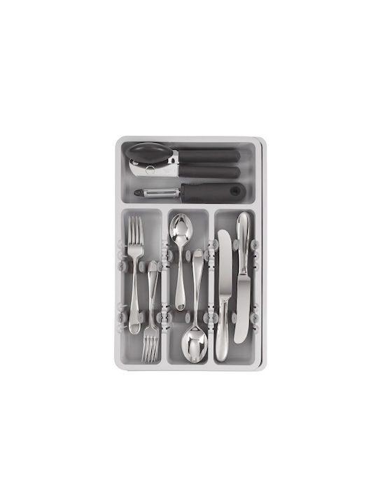 Tăvi Pentru Tacâmuri De Sertar Din Plastic 24x41x38cm Albă