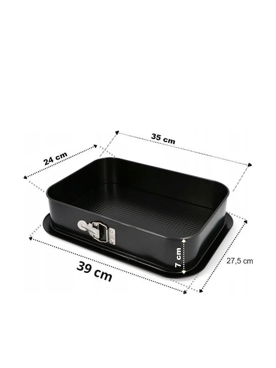 Formă Pentru Tort Rectangulară Cu Bază Detasabilă 35x24x7cm