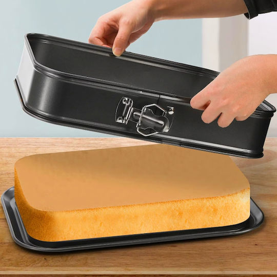 Zola Backform für Torte Rechteckig mit Abnehmbaren Boden 35x24x7cm