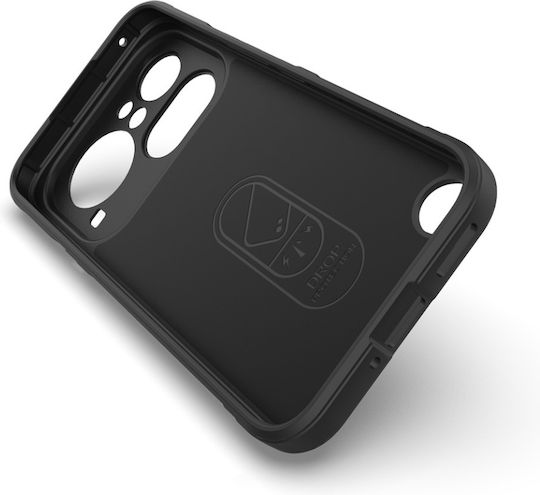 Husă Mată Din Silicon Nothing Phone 4a Pro Set De Stickere Antisoc Magic Shield Neagră