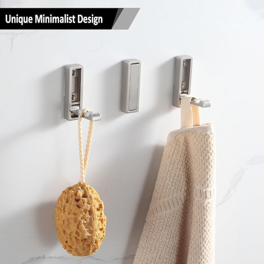 BGL Metallic Silver Hangers with Screw 3 Pieces
