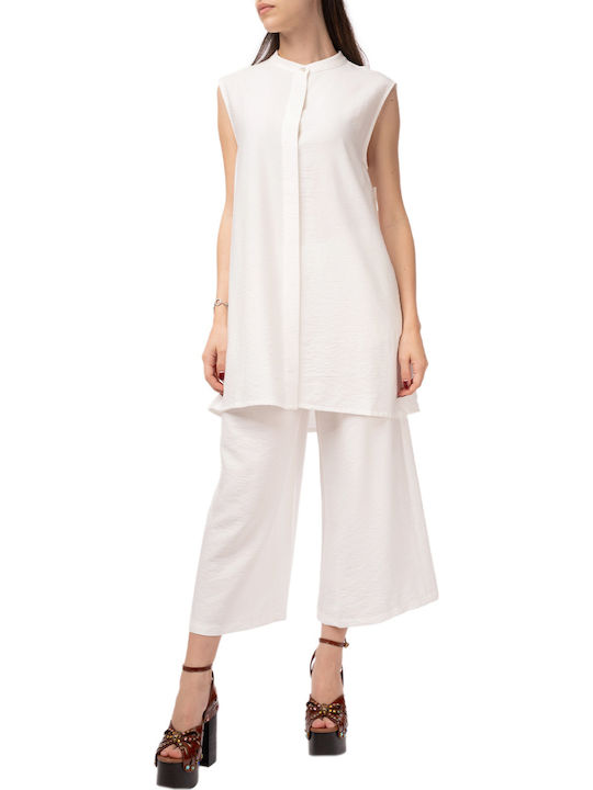 Women's Fabric Trousers White