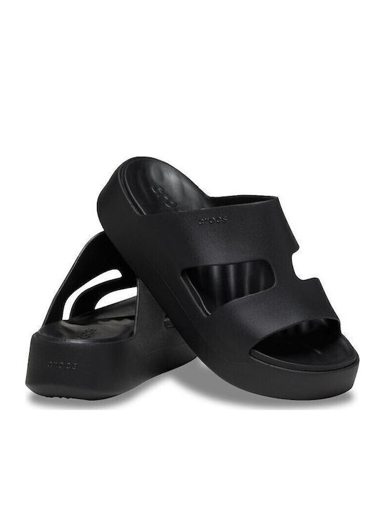 Flip Flops In Sandal Style With Platform In Black Colour