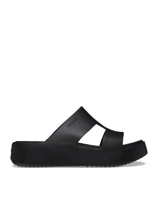 Flip Flops In Sandal Style With Platform In Black Colour