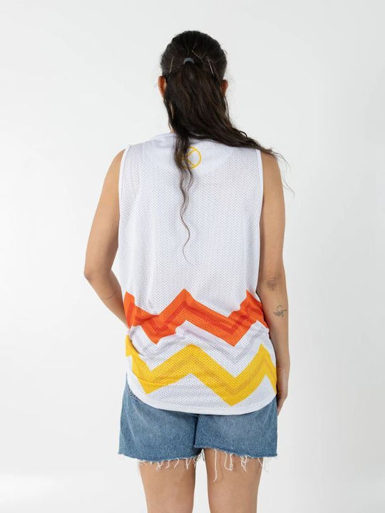Damen Bluse mit Netz Gelb
