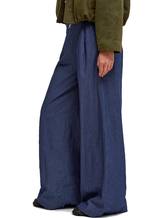 High Rise Women's Jean Pants in Wide Leg Style