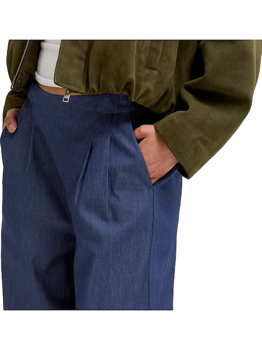 High Rise Women's Jean Pants in Wide Leg Style
