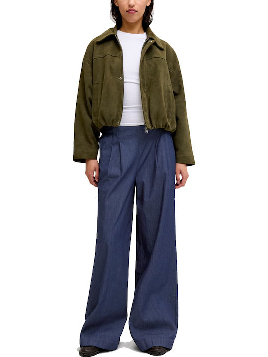 High Rise Women's Jean Pants in Wide Leg Style