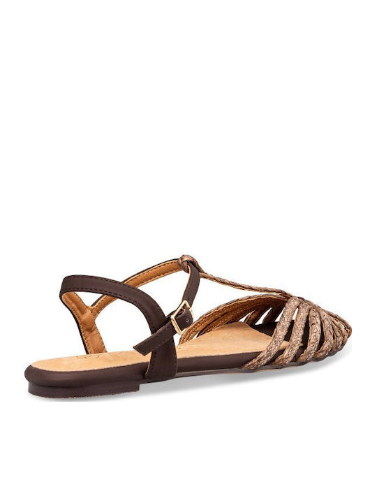 Γυναικείες Μπαλαρίνες Slingback σε Καφέ Χρώμα
