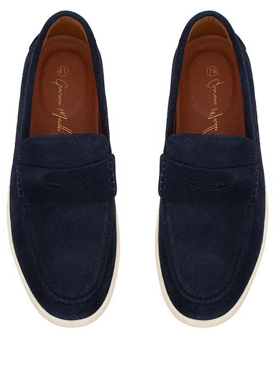 Suede Ανδρικά Loafers σε Μπλε Χρώμα
