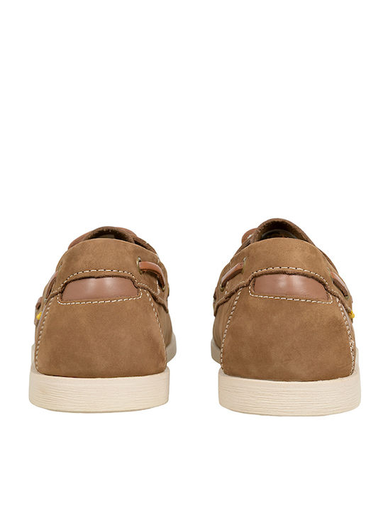 Δερμάτινα Ανδρικά Boat Shoes σε Καφέ Χρώμα