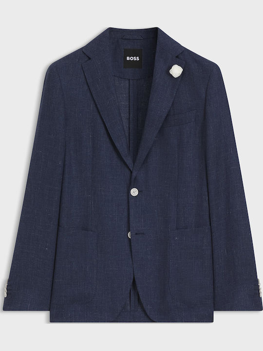 Sakou de Vară pentru Bărbați cu Croială Slim Darkblue