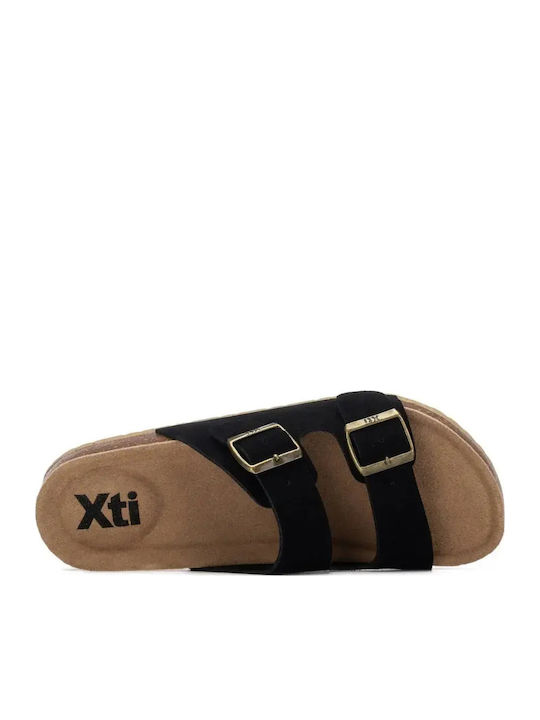 Leder Herrensandalen in Schwarz Farbe