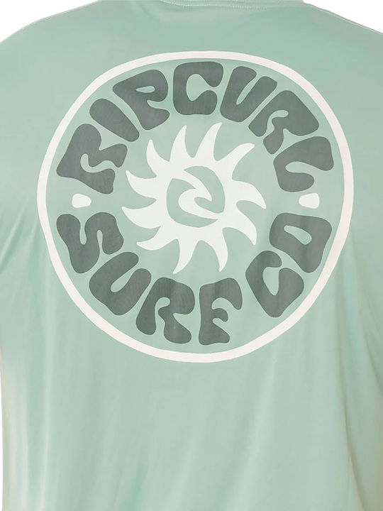 Rip Curl Upf UPF 50+ Ανδρική Κοντομάνικη Αντηλιακή Μπλούζα Τιρκουάζ