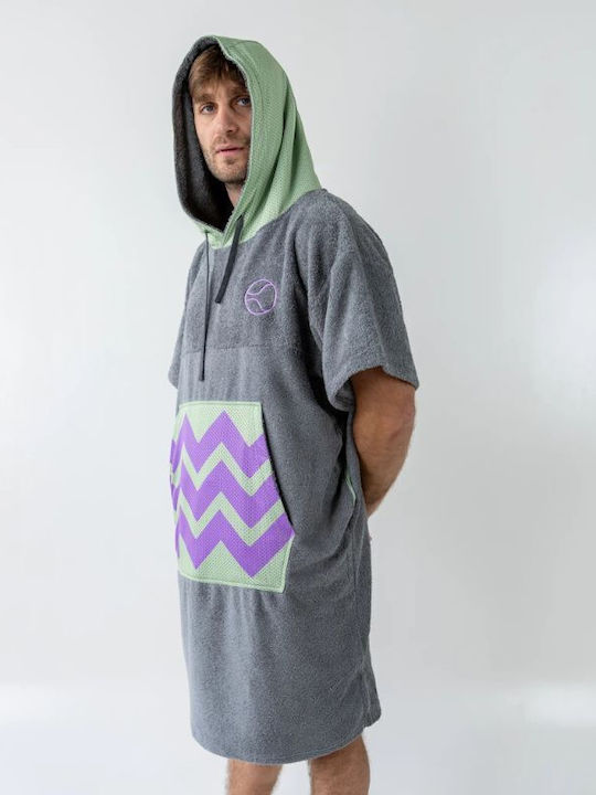 Aceplaymore Beach Poncho Gray