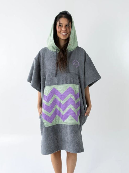 Aceplaymore Beach Poncho Gray