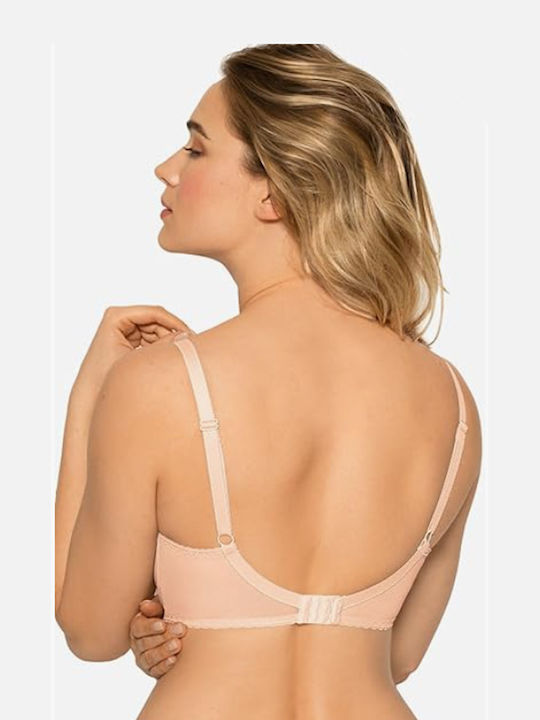 Beige Minimizer Bra with Underwire